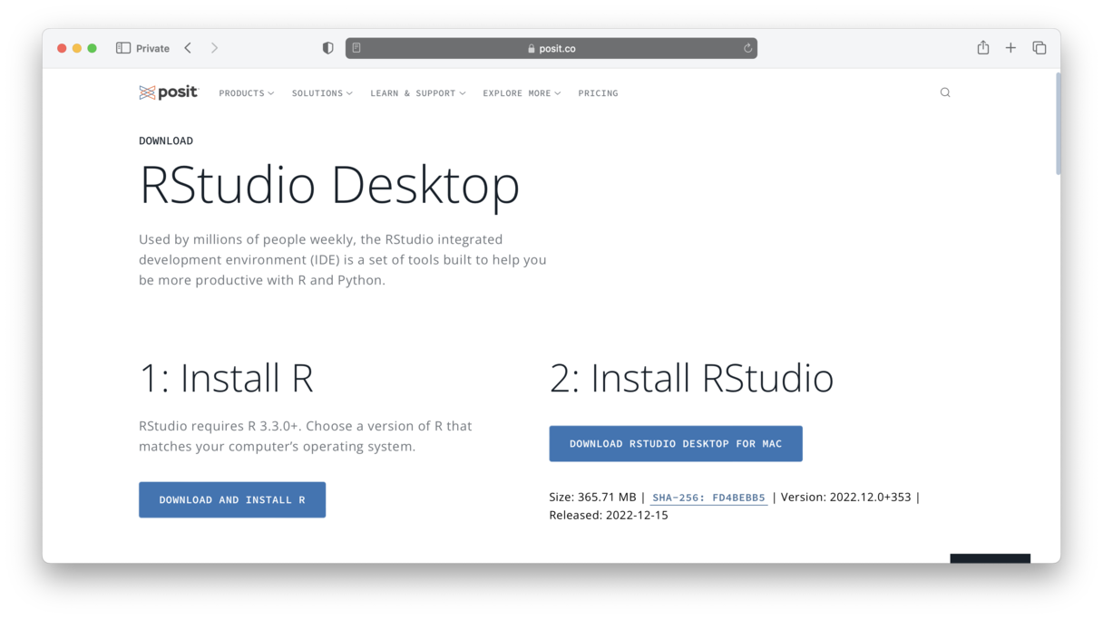 how to download r to mac